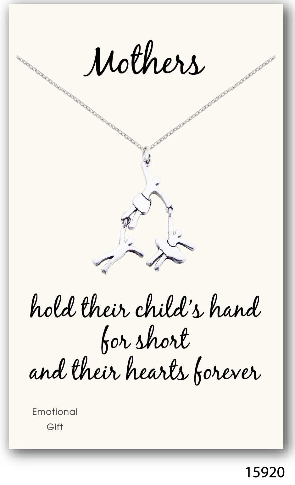 Mother&kids bond silver pendant 
